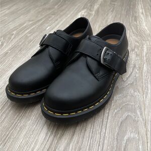 ‼️SOLD‼️Dr. Martens Black Buckle Oxfords with Yellow Accents